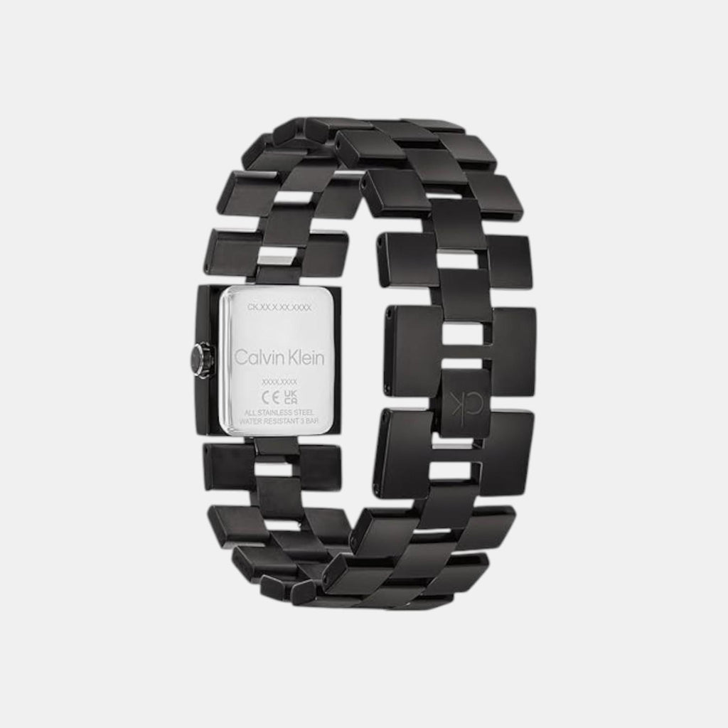 Ck Meridian Women Quartz Black Dial Analog Stainless Steel Watch 25100091