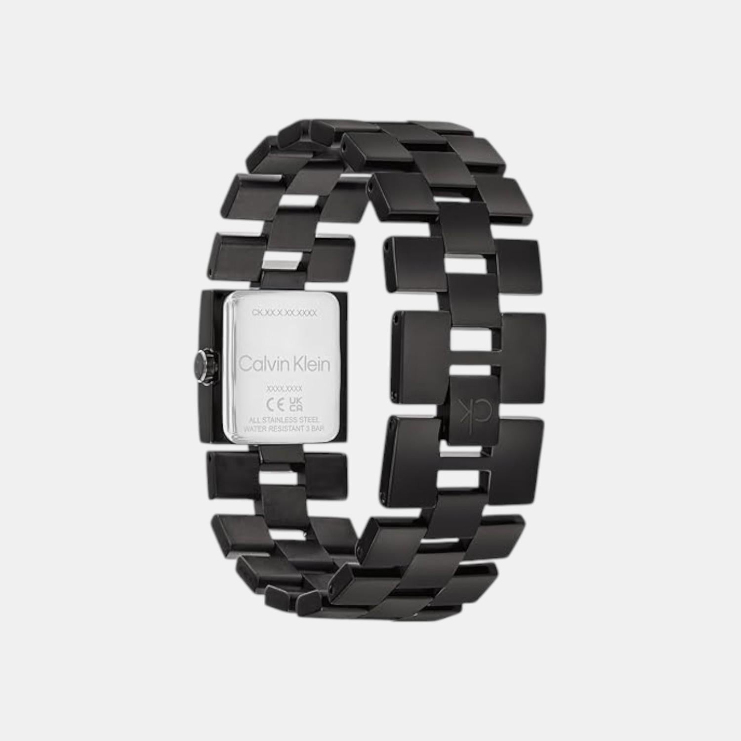 Ck Meridian Women Quartz Black Dial Analog Stainless Steel Watch 25100091