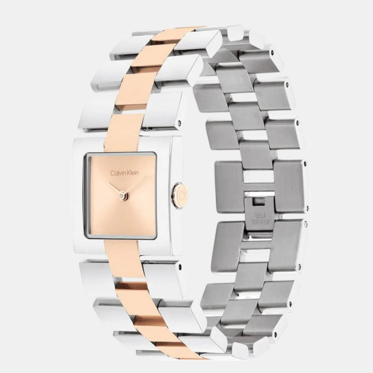 Ck Meridian Women Quartz Pink Dial Analog Stainless Steel Watch 25100092