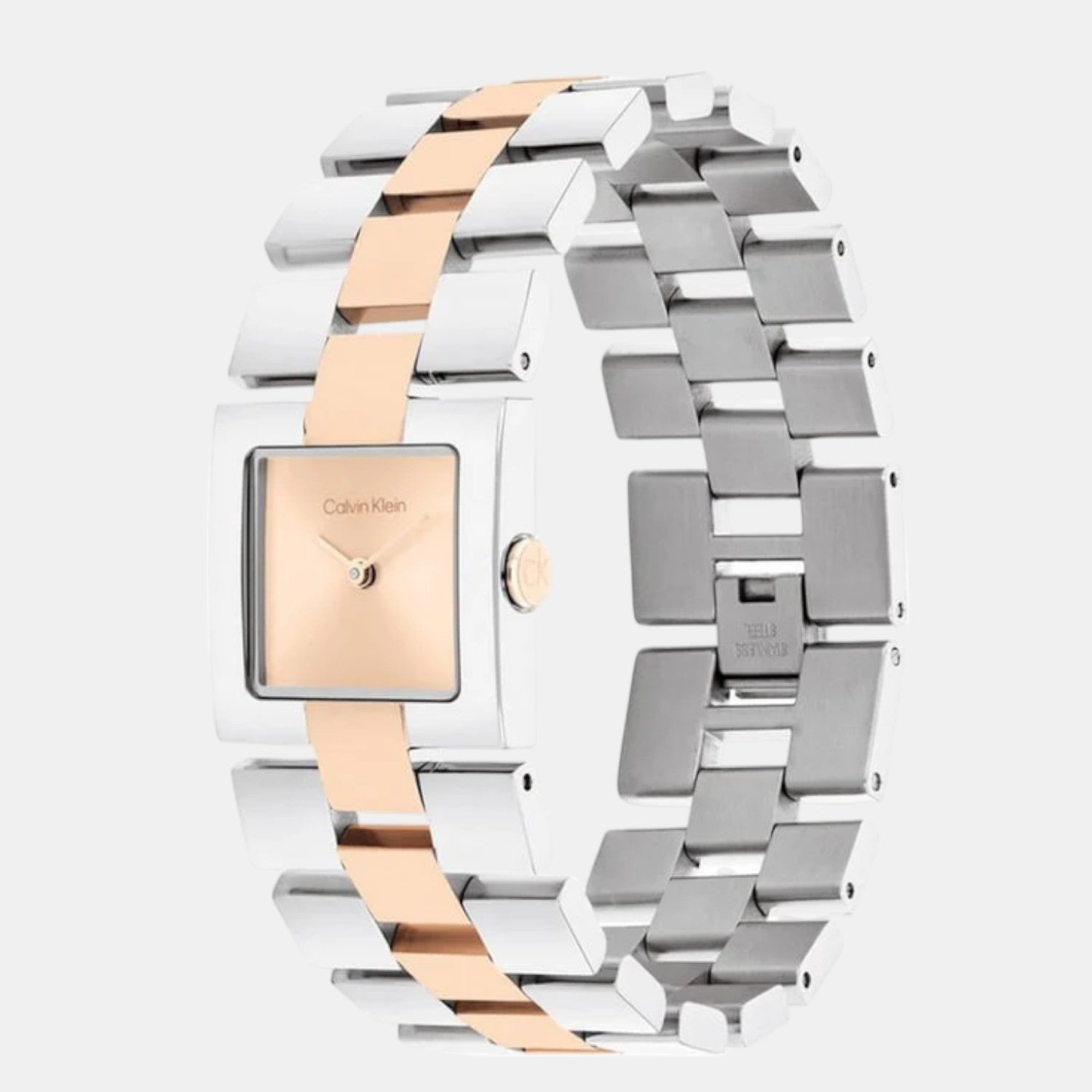 Ck Meridian Women Quartz Blush Dial Analog Stainless Steel Watch 25100092