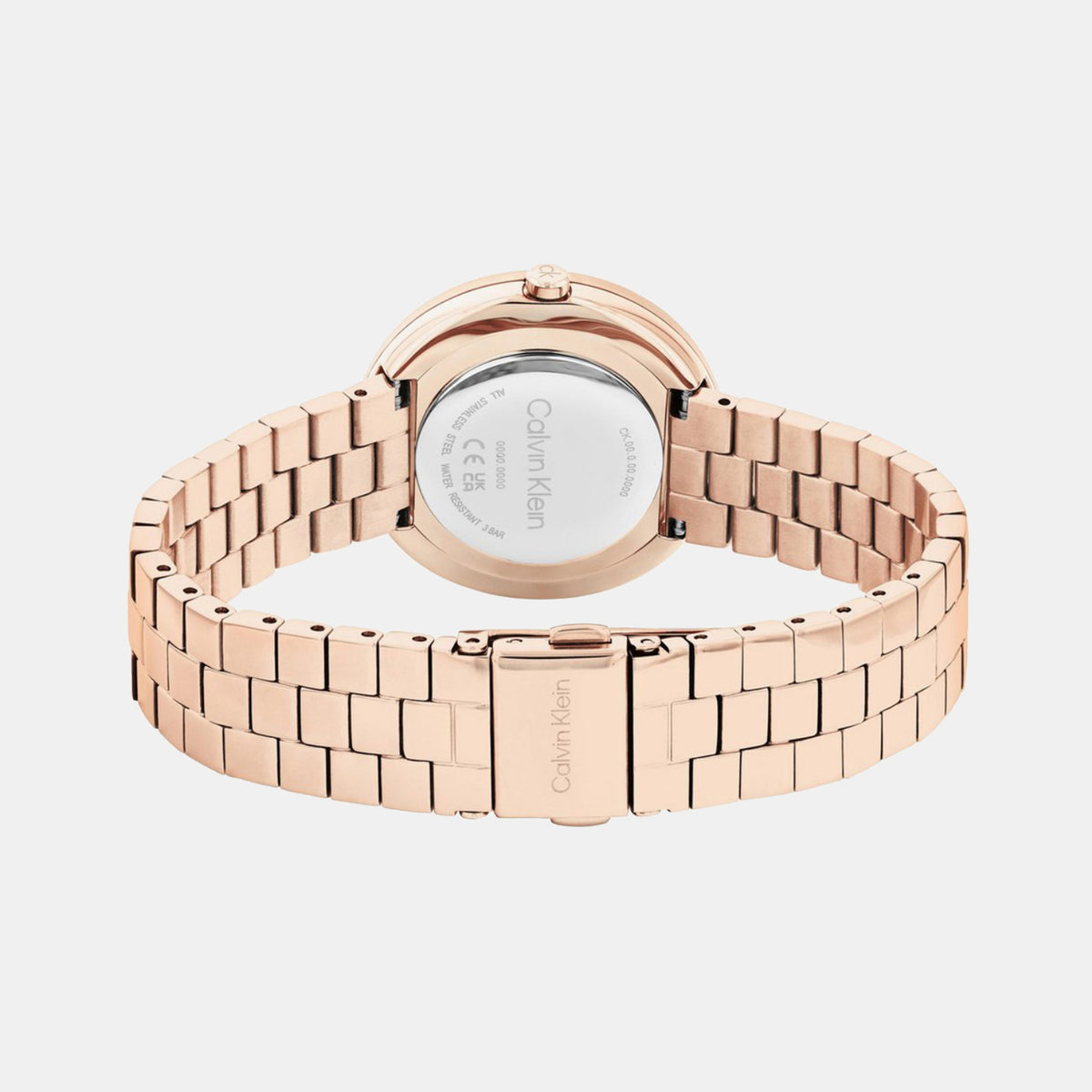 Twisted Bezel Women Quartz Rose Gold Dial Analog Stainless Steel Watch 25100095