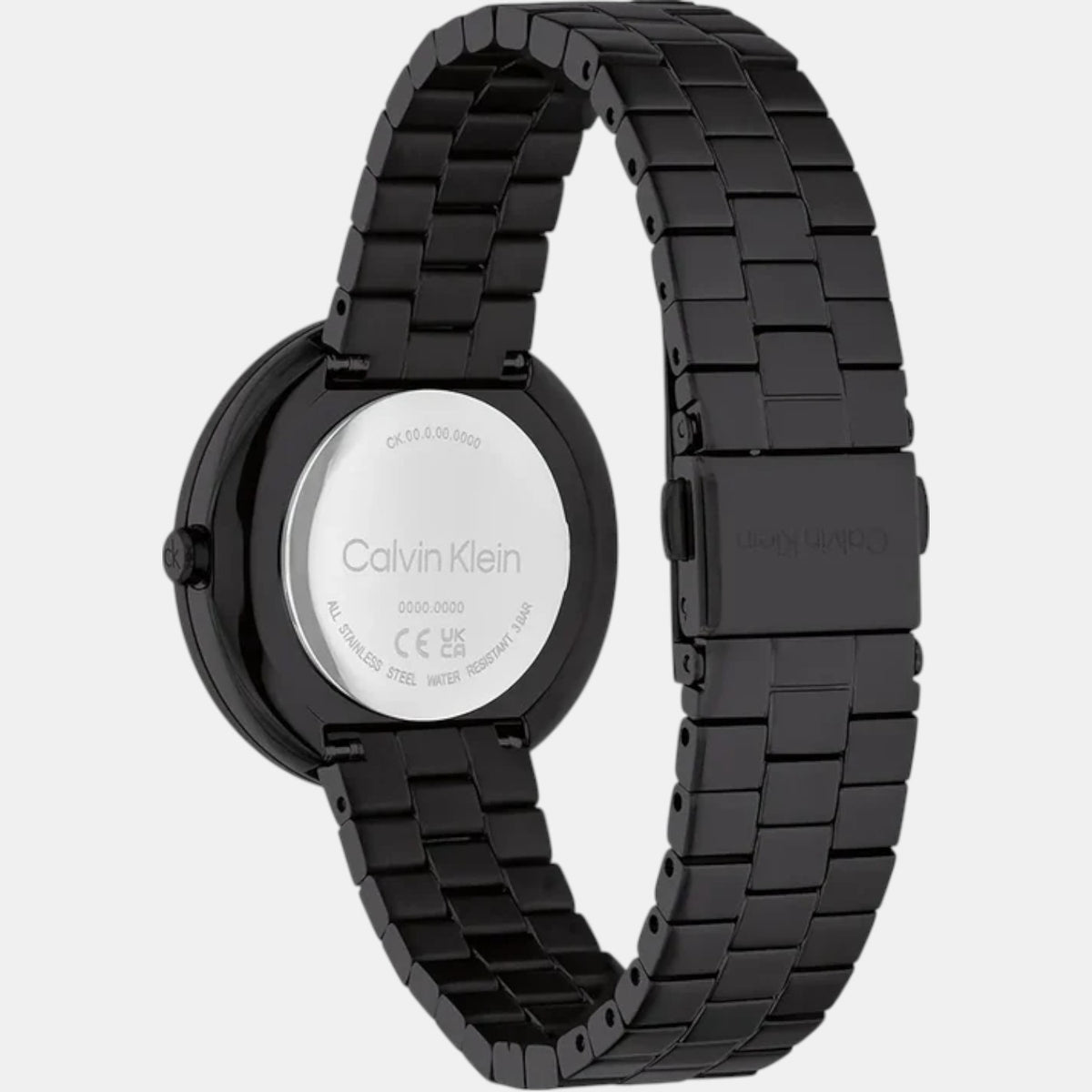 Twisted Bezel Women Quartz Black Dial Analog Stainless Steel Watch 25100096