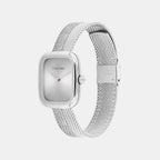 Adore Women Quartz Silver Dial Analog Mesh Watch 25100098
