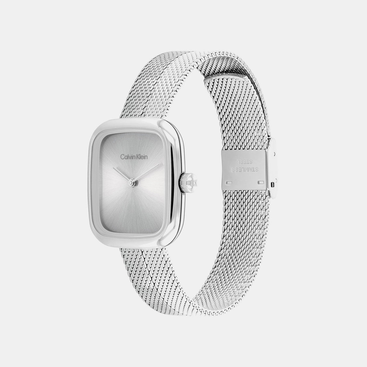 Ck Adore Women Quartz Silver Dial Analog Mesh Watch 25100098