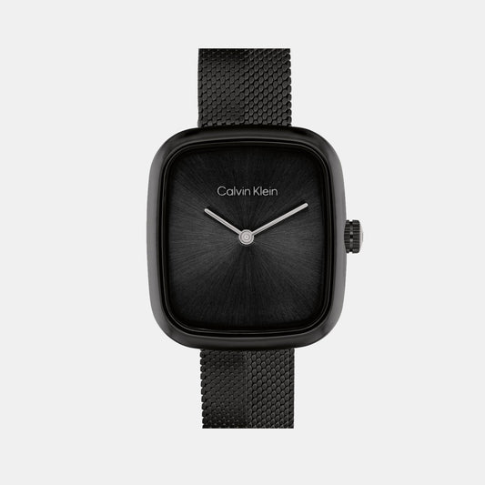 Ck Adore Women Quartz Black Dial Analog Stainless Steel Watch 25100100