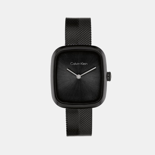 Ck Adore Women Quartz Black Dial Analog Stainless Steel Watch 25100100