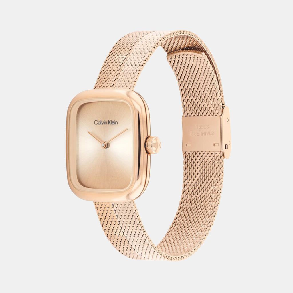 Ck Adore Women Quartz Rose Gold Dial Analog Stainless Steel Watch 25100101