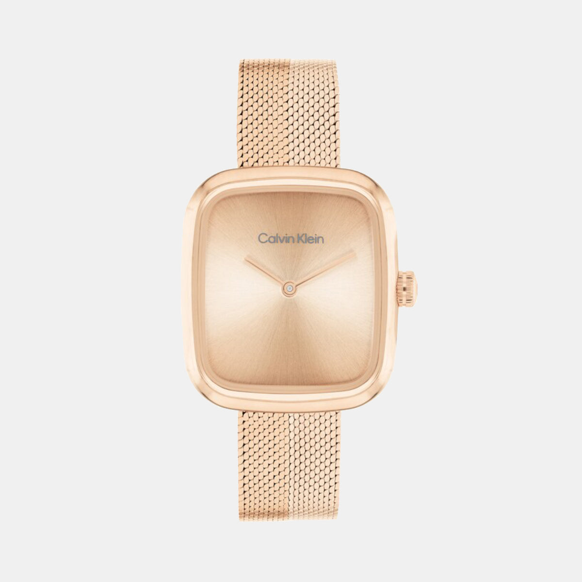 Ck Adore Women Quartz Rose Gold Dial Analog Mesh Watch 25100101