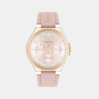 Vibrancy Women Quartz Blush Dial Multi-Function Leather Watch 25100108