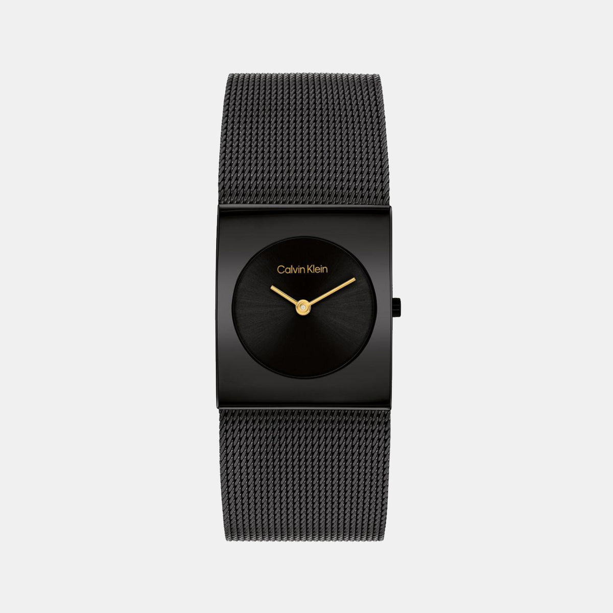 Ck Pulse Women Quartz Black Dial Analog Mesh Watch 25100109