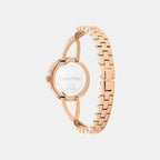 Sculpted Embrace Women Quartz Blush Dial Analog Stainless Steel Watch 25100116
