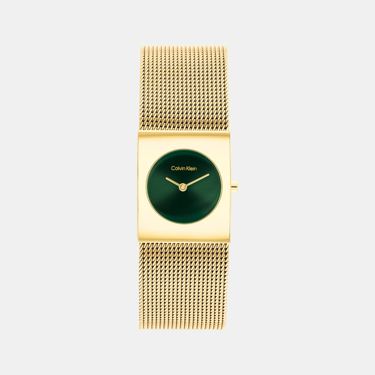 Ck Pulse Women Quartz Green Dial Analog Mesh Watch 25100136
