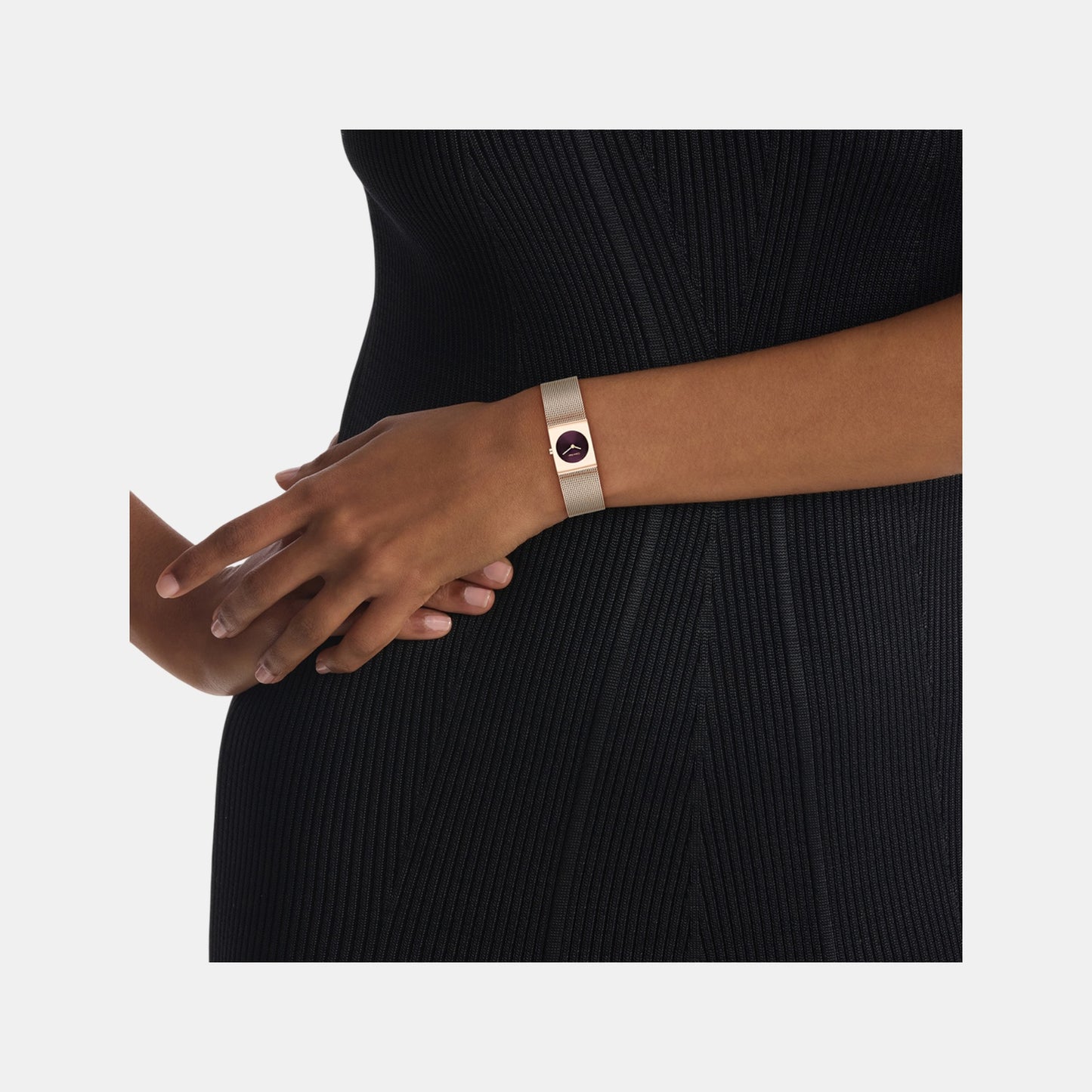 Ck Pulse Women Quartz Cherry Dial Analog Stainless Steel Watch 25100137