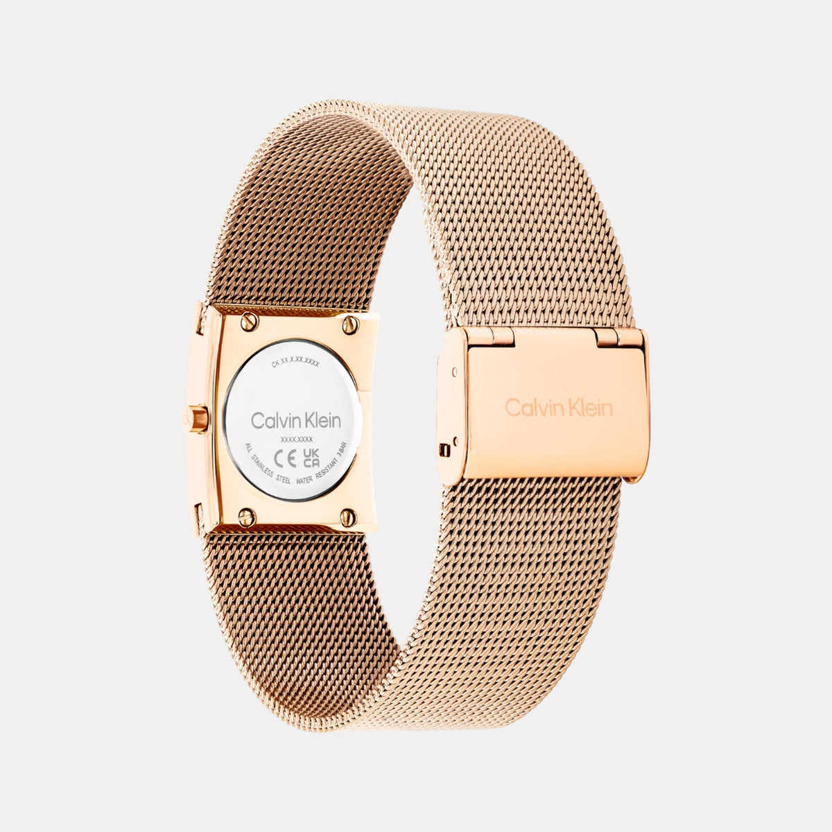 Ck Pulse Women Quartz Burgundy Dial Analog Mesh Watch 25100137