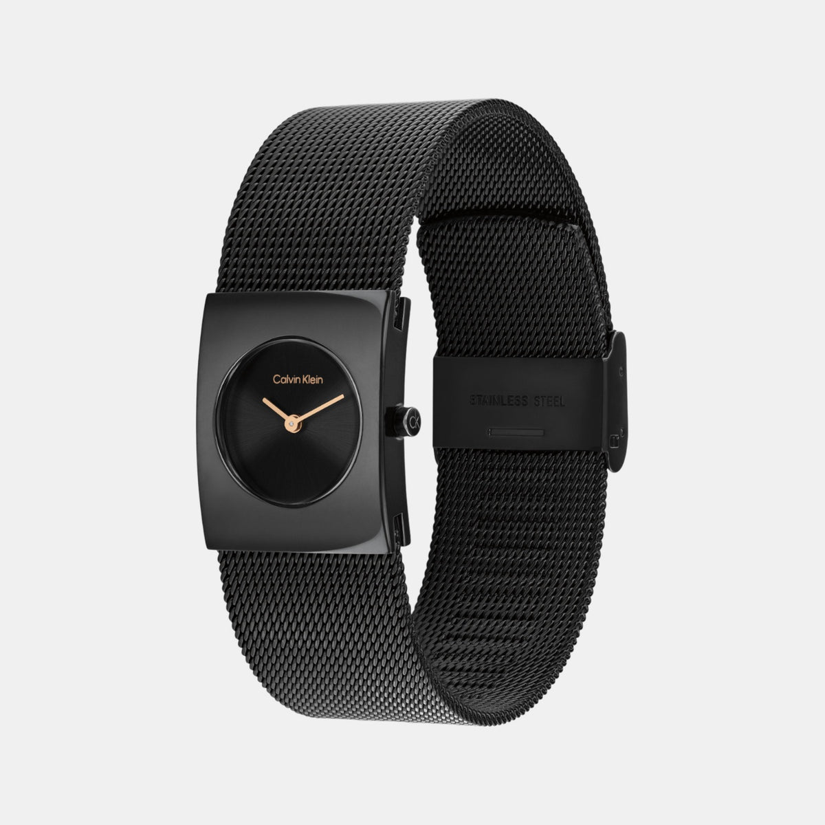Ck Pulse Women Quartz Black Dial Analog Mesh Watch 25100138