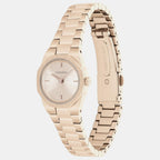 Women Quartz Beige Dial Analog Stainless Steel Watch 25100144