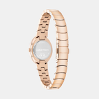 Twisted Bezel Women Quartz Dark Green Dial Analog Stainless Steel Watch 25100148