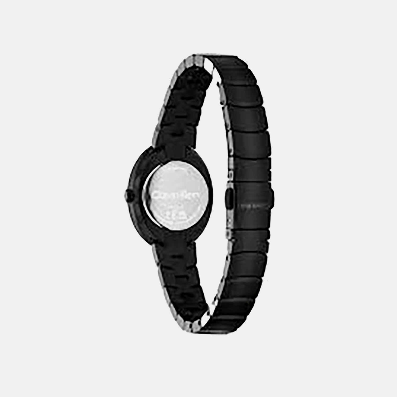 Twisted Bezel Women Quartz Black Dial Analog Stainless Steel Watch 25100150