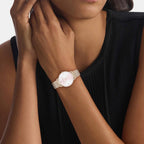 Luxe Women Quartz Pink Dial Analog Stainless Steel Watch 25100170