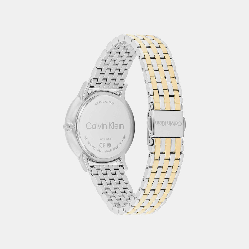 Luxe Women Quartz Black Dial Analog Stainless Steel Watch 25100171