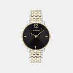 Luxe Women Quartz Black Dial Analog Stainless Steel Watch 25100171