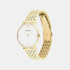 Luxe Women Quartz White Dial Analog Stainless Steel Watch 25100172