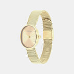 Euphoria Women Quartz Gold Dial Analog Stainless Steel Watch 25100174