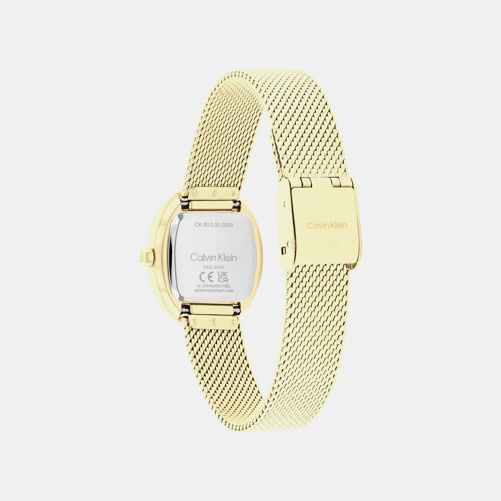 Euphoria Women Quartz Gold Dial Analog Stainless Steel Watch 25100174