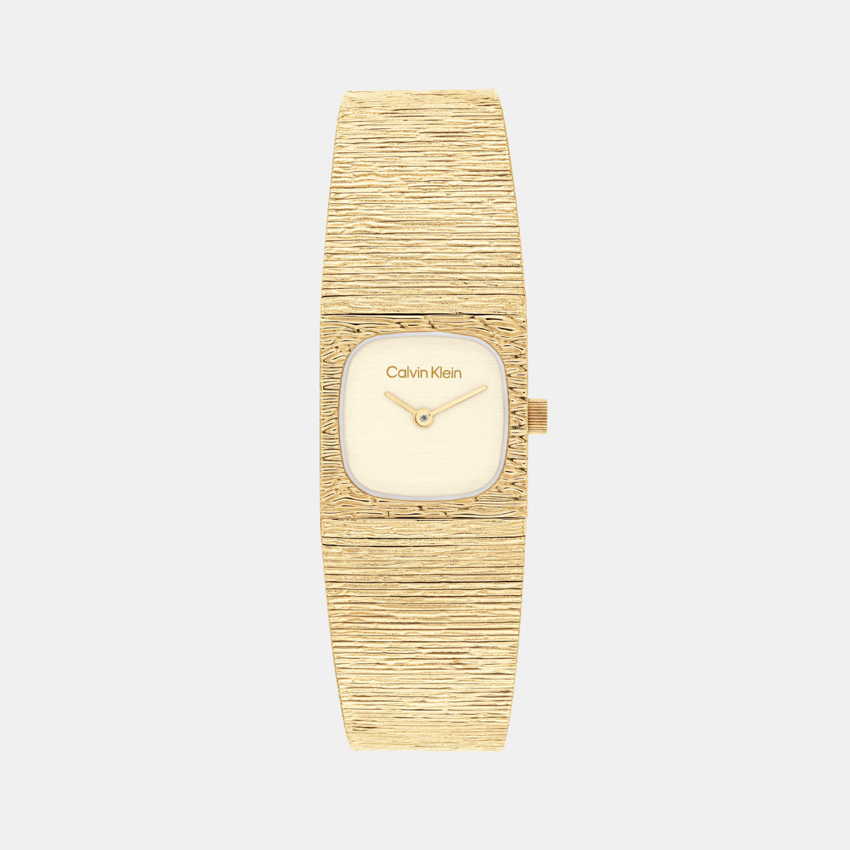 Sophisticated Women Quartz Champagne Dial Analog Mesh Watch 25100178