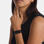 Sophisticated Square Women Quartz Black Dial Analog Stainless Steel Watch 25100180