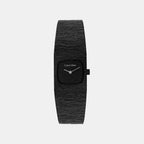 Sophisticated Square Women Quartz Black Dial Analog Stainless Steel Watch 25100180