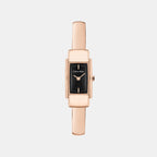 Moderne Women Quartz Black Dial Analog Stainless Steel Watch 25100183