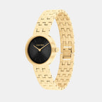 Women Quartz Black Dial Analog Stainless Steel Watch 25100187