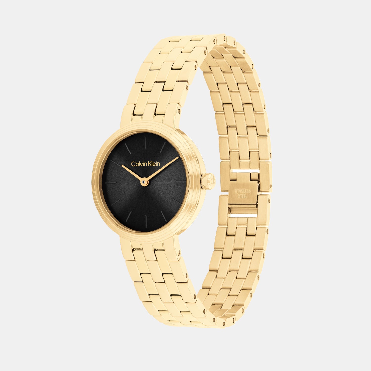 Women Quartz Black Dial Analog Stainless Steel Watch 25100187