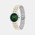 Women Quartz Green Dial Analog Stainless Steel Watch 25100188