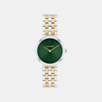 Women Quartz Green Dial Analog Stainless Steel Watch 25100188