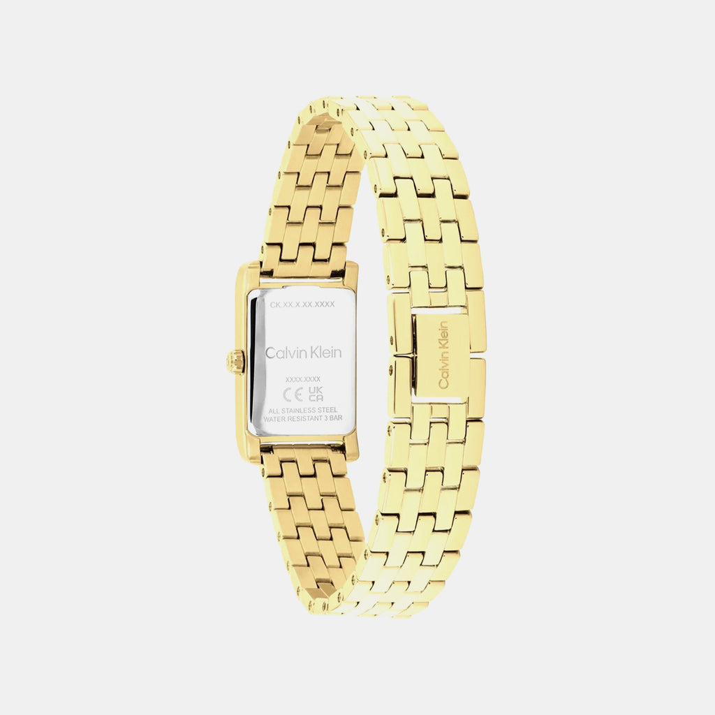 Ck Light Women Quartz Yellow Dial Analog Stainless Steel Watch 25100198