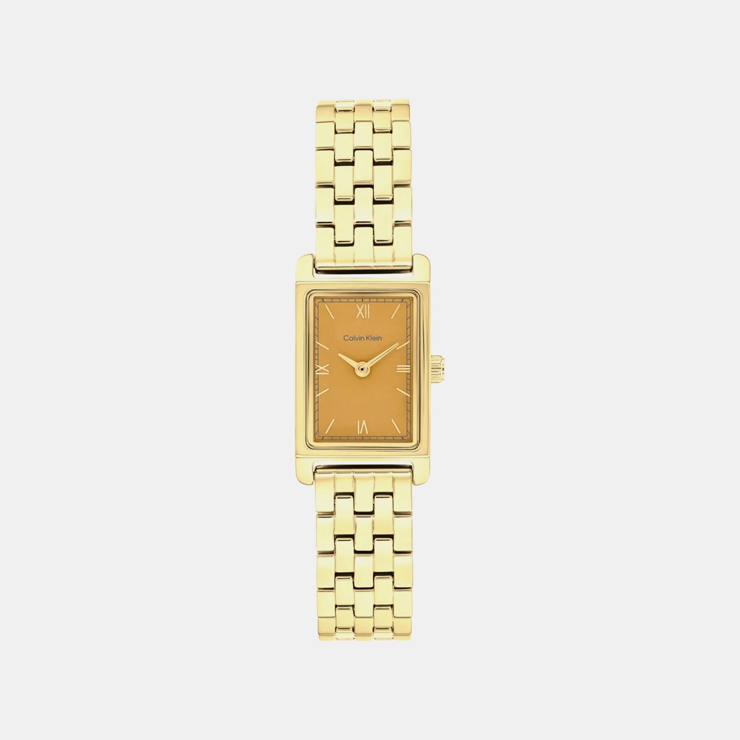 Ck Light Women Quartz Yellow Dial Analog Stainless Steel Watch 25100198