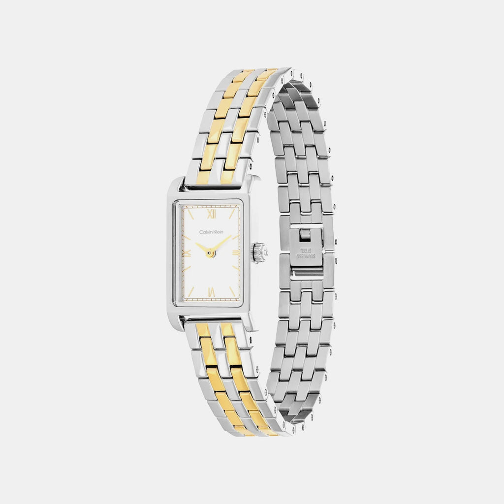 Ck Light Women Quartz White Dial Analog Stainless Steel Watch 25100199
