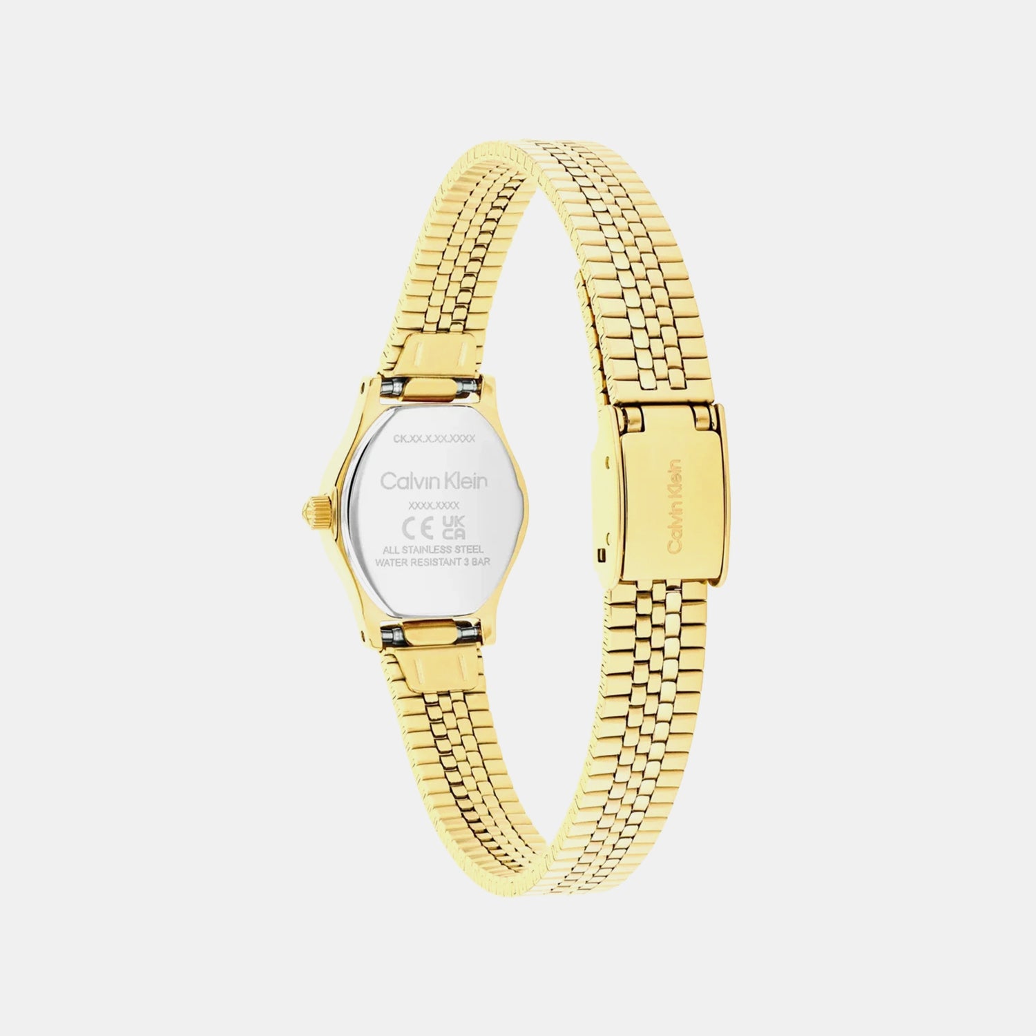 Ck Contemporary Women Quartz Gold Dial Analog Stainless Steel Watch 25100201