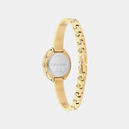 Twisted Bezel Women Quartz Green Dial Analog Stainless Steel Watch 25100203
