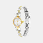 Contemporary Women Quartz Silver Dial Analog Stainless Steel Watch 25100207