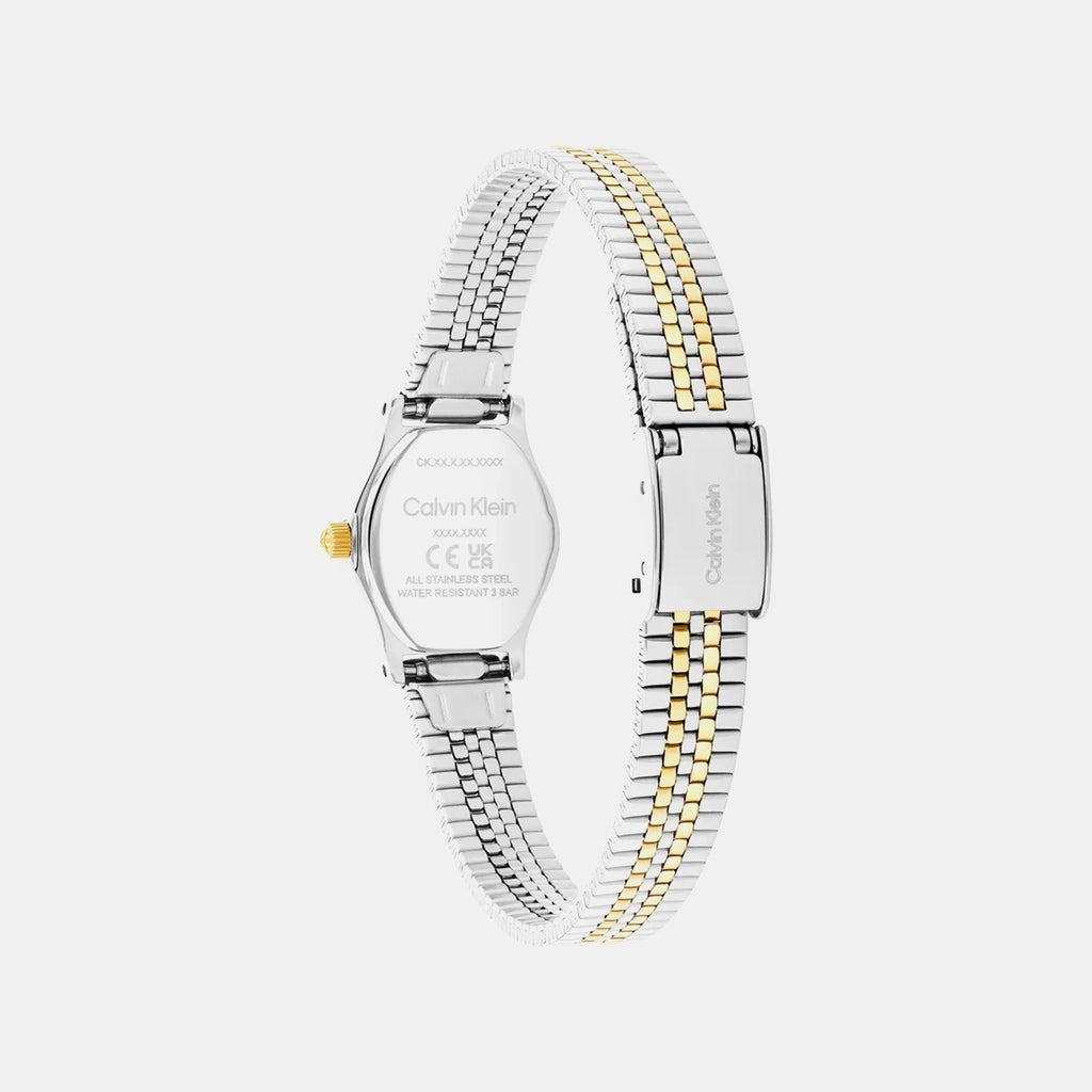 Contemporary Women Quartz Silver Dial Analog Stainless Steel Watch 25100207
