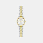 Contemporary Women Quartz Silver Dial Analog Stainless Steel Watch 25100207