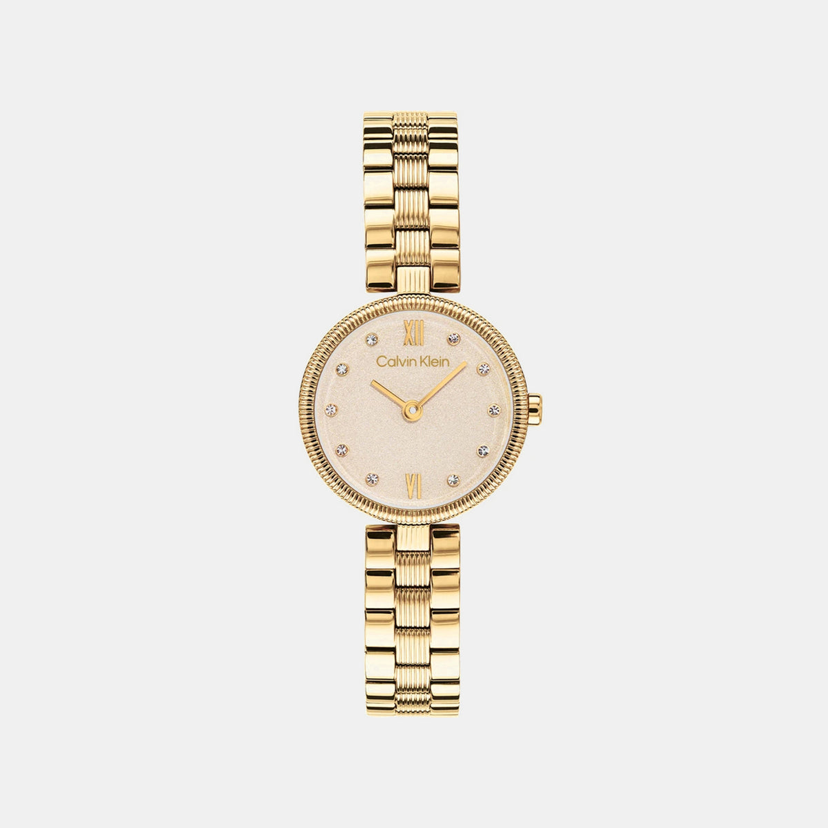 Gleam Women Quartz Gold Dial Analog Stainless Steel Watch 25100225