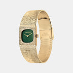 Sophisticated Women Quartz Green Dial Analog Stainless Steel Watch 25100228