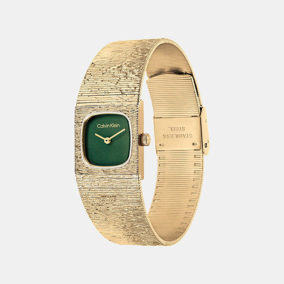 Sophisticated Women Quartz Green Dial Analog Stainless Steel Watch 25100228