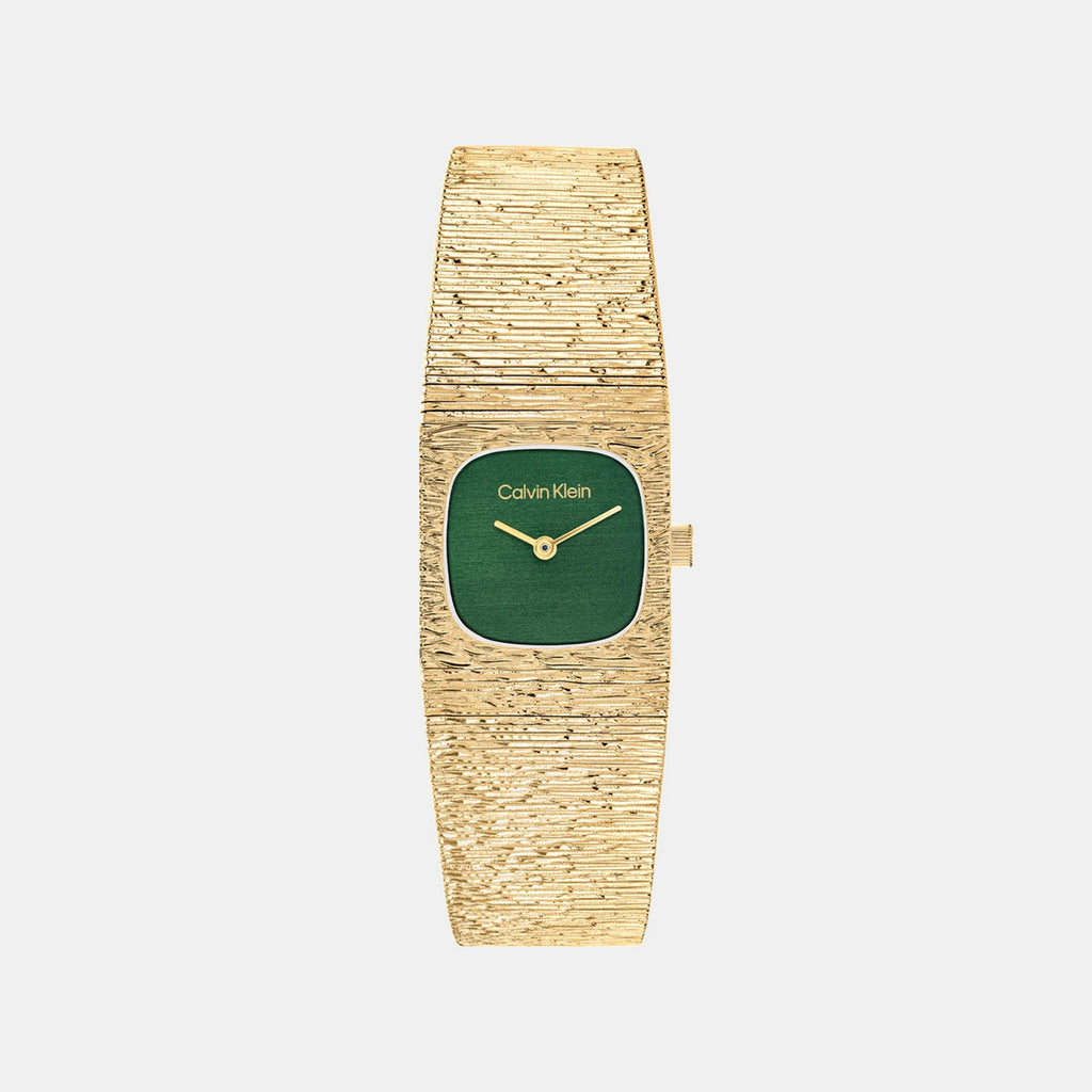 Sophisticated Women Quartz Green Dial Analog Stainless Steel Watch 25100228