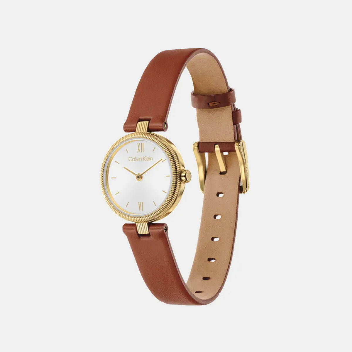 Gleam Women Quartz White Dial Analog Leather Watch 25100231