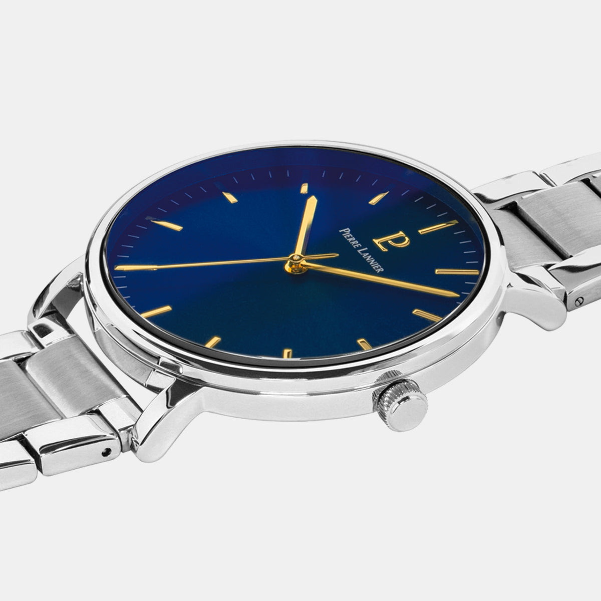 Pierre Lannier Essential Men Quartz Blue Dial Analog Stainless Steel Watch 251G161-2